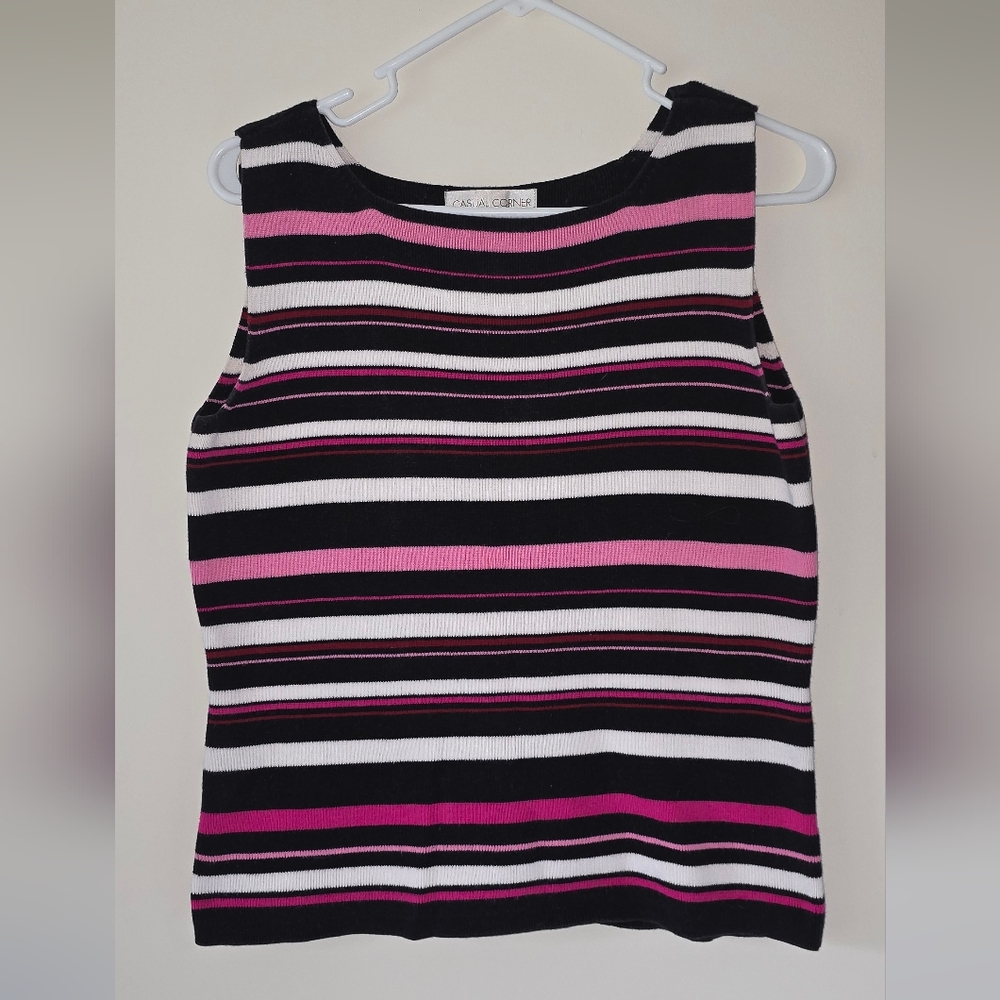 Casual Corner Striped Sweater Tank
